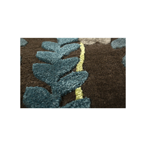 พรมขนสัตว์ผสมวิสโคสสีเบจน้ำตาลลายดอกไม้ รุ่น Tra-14737 สำหรับตกแต่งบ้าน ห้องนั่งเล่น ทางเดิน รูปทรงสี่เหลี่ยมผืนผ้า ลายทาง เหมาะสำหรับวัยรุ่น - Product Image 3