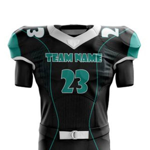 Nouveauté, maillot de football américain personnalisé imprimé avec le nom et le numéro de l'équipe, 100% polyester, haute qualité, pour hommes - Product Image 4