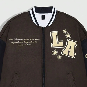 Chaqueta universitaria personalizada para hombre, bombardero de béisbol, ropa de abrigo de equipo universitario con estampado bordado para apariencia de ropa de calle - Product Image 4