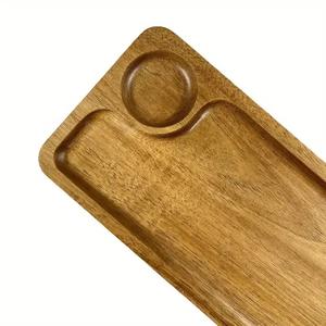 Juego de 4 Bandejas Rectangulares de Madera de Acacia Sólida Eco-Nature, Tamaños Personalizados, Tablas de Cortar de Madera para Sushi, Queso y Uso en la Cocina - Product Image 4
