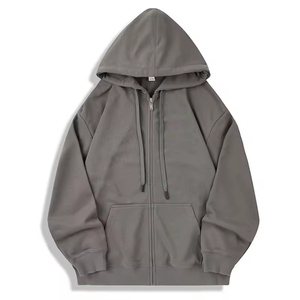 Wholesale Bulk Blank Hoodies & Sweatshirts | <b>Mens</b> Plus Size <b>Zip</b> <b>Up</b> Hoodie | Printed Graphic Drop Shoulder Hoodies - Product Image 4