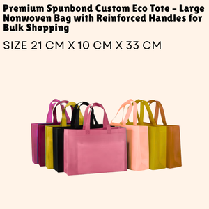 Premium Spunbond Custom Eco Tote Grand sac non tissé avec poignées renforcées pour les achats en vrac - Product Image 1