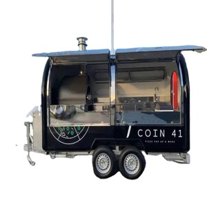 Camión expendedor de alimentos remolcable totalmente equipado, carrito móvil de aluminio para aperitivos y helados, remolque de comida portátil, perrito caliente, comida rápida larga - Product Image 1