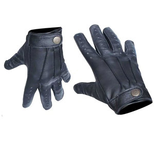 Meilleur choix nouveau produit fabriqué en usine mode gant en cuir couleur unie look tendance logo imprimé mode gant en cuir - Product Image 5