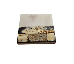 Prix d'usine abordable belle pierre de marbre avec sous-verres personnalisés polis de haute qualité sous-verres en marbre ardoise tapis en silicone - Product Image 1