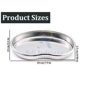 Plateaux rénaliens manuels en acier inoxydable de dernière génération avec logo personnalisé et usage chirurgical professionnel - Product Image 3