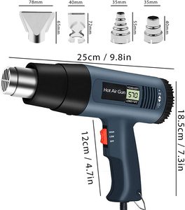 <span class=keywords><strong>Pistola</strong></span> <span class=keywords><strong>de</strong></span> Aire Caliente Eléctrica Industrial QILI con Pantalla LED Inteligente, Portátil, Ajustable y para Bricolaje - Product Image 3