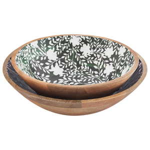 Cuenco de madera hecho a mano con estampado de esmalte, totalmente seguro para servir aperitivos cuenco, ensalada, utensilios de cocina de madera, el mejor regalo - Product Image 3