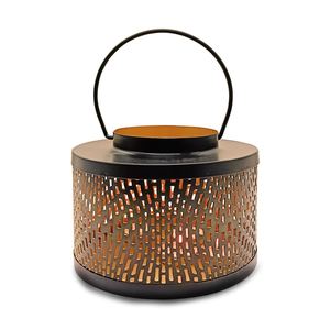 Bougeoir à bougie en métal votif en forme de cercle de fer noir Design contemporain montage mural Durable décor à la maison Diwali - Product Image 1