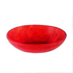 Bol de couleur marron Nouveau modèle Bol de service et plat en résine écologique décoratif Fabriqué en Inde - Product Image 5