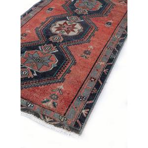 Nuray Geometric Hand Knotted <b>Wool</b> Rugs 9x12 Abstract Rectangle Hallway Pattern for Living Room Bedroom in Red & Orange-Pae-2982 - Product Image 2