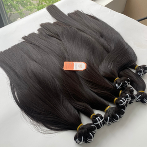 Extensions de cheveux naturels de qualité supérieure, 8- 34 pouces, naturel brillant, à base d'os de cheveux péruviens crus, paquets de cheveux lisses - Product Image 1