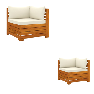 Juego de sofás de jardín modernos de primera calidad, muebles de patio de exterior de madera maciza de teca de nuevo estilo para hoteles - Product Image 3