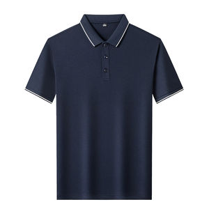 Polo personalizado de alta pureza para hombre, suave y cómodo tejido de punto, antiarrugas, tamaño específico para el nombre del logotipo del personal de la empresa - Product Image 4