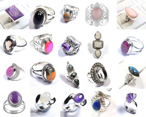 925 Sterling Silver Gemstone Birthstone <b>Rings</b> Spring Summer Collection Wholesale Jewellery - Product Image 1