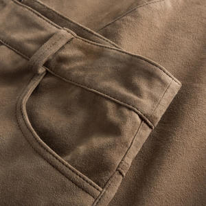 Jupe longue en cuir véritable pour femme, couleur unie, respirante, de haute qualité, style hip-hop, activités de plein air, toutes saisons, nouveauté - Product Image 4