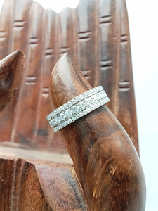 Bague de mariage en or blanc 14K avec diamant naturel plaqué or de 3 carats et certificat GRA pour fête d'anniversaire de fiançailles - Product Image 3