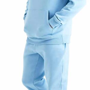 ชุดวอร์มใส่ได้ทั้งชายและหญิงสีทึบสำหรับใส่ไปยิมใส่100% มีฮู้ดโอเวอร์ไซส์ผ้าคอตตอนน้ำหนักเบาและกางเกงวิ่งพร้อมโลโก้ออกแบบได้ตามต้องการ - Product Image 4