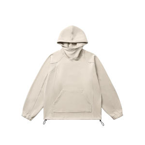 Sudadera con Capucha Oversize de Forro Polar de Poliéster de 350 g/m² para Hombre, con Cuello Alto y Diseño de Cara Completa, Estilo Urbano, con Logotipo Personalizado, Colección Otoño - Product Image 4