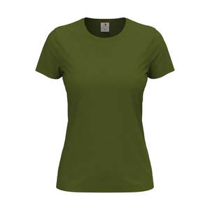 Camisetas de algodón para mujer, camisetas de manga corta, camisetas de cuello redondo, camiseta de verano informal transpirable de ajuste clásico, transpirable - Product Image 1