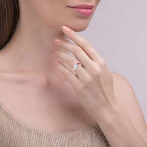 Jeulia Hug Me Dreams Come True Cute Unicorn Sterling Silver <b>Ring</b> - Product Image 6