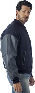 Vestes universitaires de haute qualité brodées vestes universitaires pour hommes vestes de baseball Letterman en cuir - Product Image 4