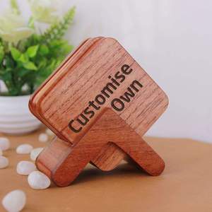 Wooden Walnut Coasters for <b>Small</b> Orders Low Moq - Product Image 2