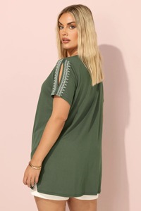 T-shirt pur brodé de haute qualité pour femmes de taille plus Style décontracté de marque en gros Ropa De Damas vendeurs de vêtements vêtements - Product Image 2