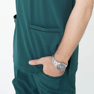 Solid Color Breathable Spandex Custom Design High Quality Comfortable Medical <b>Scrub</b> Uniforms Streetwear Style <b>Scrub</b> <b>Sets</b> - Product Image 6