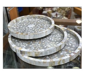 Bandeja de sushi de madera de acacia para el hogar o restaurante, herramienta de cocina de bambú con metal Hanc - Product Image 4