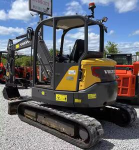 Excavadora Volvo ECR58D Midi bastante usada, motor diésel de 49 HP, ROPS abierto, asiento de suspensión de hoja de relleno hidráulico a la venta - Product Image 4