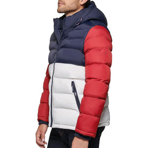 Chaqueta acolchada de lana de invierno para hombre, capucha, estilo callejero, cremallera frontal, servicio OEM disponible, carcasa de nailon, técnicas lavadas, no tejidas - Product Image 5