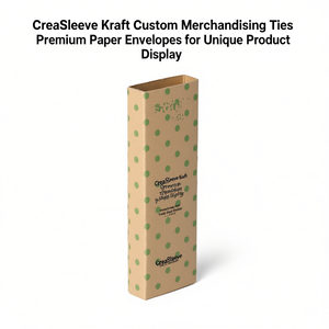 CreaSleeve Kraft Custom Merchandising Ties Premium Paper <b>Envelopes</b> for Unique Product Display - Product Image 2