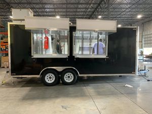 Remolque de Comida Rápida de 4 Ruedas, Estructura de Acero Inoxidable Resistente a la Oxidación, Catering Comercial, Garantía de 2 Años, Equipado con Almacenamiento de Alimentos - Product Image 2