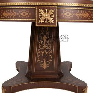 Table d'entrée classique de luxe en bois incrusté - Product Image 3