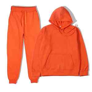 Conjunto de dos piezas para todas las estaciones para hombre, pantalones con capucha deportivos informales a la moda, transpirables y elegantes para todas las tallas, chándal de Color sólido - Product Image 5