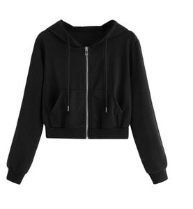 Proveedor de ropa personalizada OEM/ODM, sudadera para mujer, ropa de invierno, Top corto, sudaderas con capucha, ropa informal recortada, sudaderas con capucha para mujer - Product Image 2