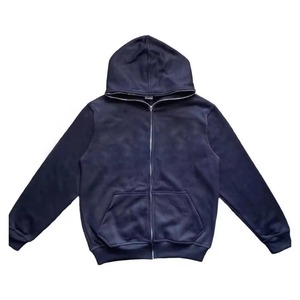 Style tendance personnalisé Sublimation imprimé automne polaire poche pull à capuche polyester/coton mélangé manches longues teint uni - Product Image 5