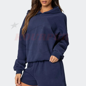 Sudadera con Capucha de Lona de Alta Calidad Personalizada para Mujer, Logotipo Frontal en Diferentes Colores, Talla Única, Nueva Llegada, Precio Razonable - Product Image 3
