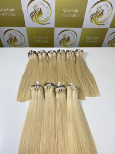 Extensiones de Cabello Humano Virgen Vietnamita 100% Natural, Color Rubio, Alta Calidad, Puntas Gruesas, Precio al por Mayor - Product Image 4