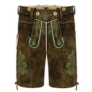 Bavarian Garments New Arrival <b>Men</b> Hot Traditional Octoberfest Bavarian Lederhosen <b>Shorts</b> Custom Unique Lederhosen <b>Shorts</b> - Product Image 1