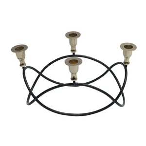 Best Price Factory Manufacturer Candle Stand Wedding Decorative <b>Candlesticks</b> <b>Holder</b> Luxury Black Metal Brass Top Candle <b>Holder</b> - Product Image 1