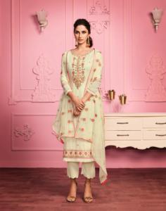 Último diseñador Faux Georgette bordado secuencia trabajo Kurti conjunto por Fab Zone - Product Image 5