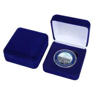 Wholesale Custom Logo Printed Velvet Jewelry Box/ Velvet Coin Gift Boxes/ Velvet Display Cases