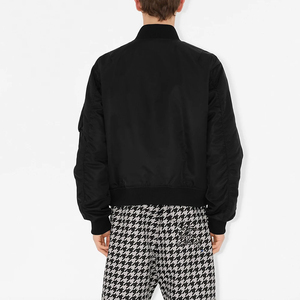 Veste bomber de baseball brodée pour homme, veste d'extérieur de style universitaire, polyester, manches longues, coupe-vent, boutonnée, enduite - Product Image 4
