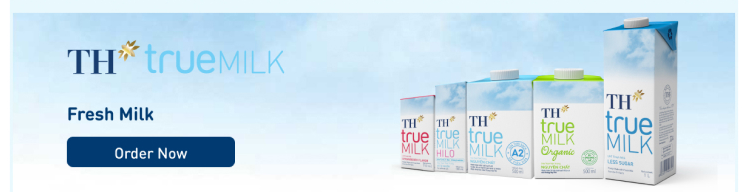 Vietnam Dairy Product TH True MILK - UHT Pure Fresh Milk GOLD 180 ml With High Nutritious Ingredients