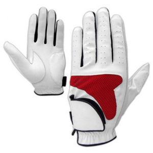 Bonne vente Service OEM Gants de golf en cuir Cabretta blanc Tissu respirant Logo personnalisé Matériau souple gants de golf en peau de mouton - Product Image 4