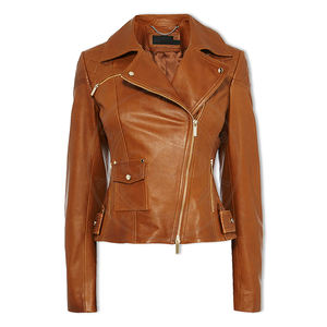 Vestes en cuir de mouton véritable personnalisées pour les femmes, manteaux d'hiver chauds avec doublure en fausse fourrure, fournisseur de luxe - Product Image 1