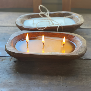 Porte-bougies votives en bois faits à la main avec couvercles et bols pour une décoration de Noël élégante - Product Image 3