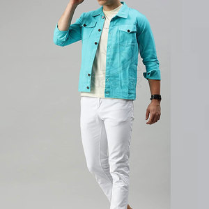 Veste en jean légère pour hommes Veste en jean confortable pour hommes Veste en jean facile à porter Veste en jean pour hommes - Product Image 5